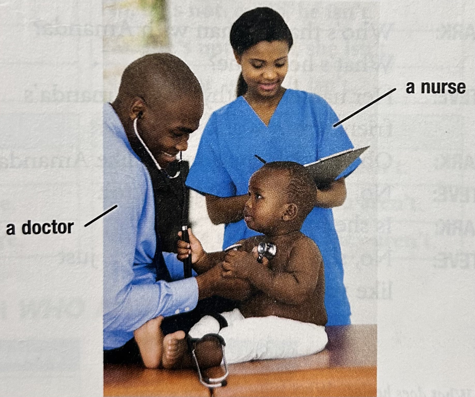 A doctor and a nurse